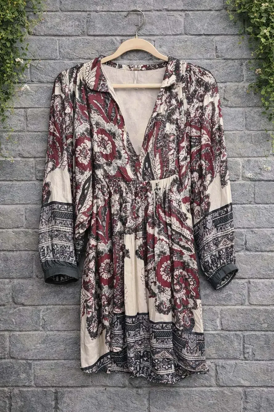 Free People Paisley Print Mini Dress